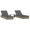 VIDAXL Transats 2 Pcs Avec Table Gris Résine Tressée 2 VIDAXL Transats 2 Pcs Avec Table Gris Résine Tressée -Promos Le Jardin Vivant Magasin 645ecef2444141.11259893