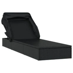 VIDAXL Transat Avec Toit Pliable Noir 213x63x97 Cm Résine Tressée 11 VIDAXL Transat Avec Toit Pliable Noir 213x63x97 Cm Résine Tressée -Promos Le Jardin Vivant Magasin 645ecef576a657.98731969