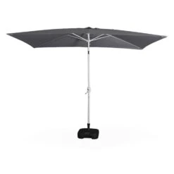 Parasol Wissant. 2x3m. Couleur Gris. Mât Central. Aluminium Anodisé Orientable. Manivelle D'ouverture -Promos Le Jardin Vivant Magasin 64627e3ea3c5a2.98816631