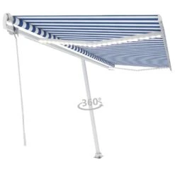 VIDAXL Auvent Automatique Capteur De Vent/led 500x300 Cm Bleu Et Blanc 11 VIDAXL Auvent Automatique Capteur De Vent/led 500x300 Cm Bleu Et Blanc -Promos Le Jardin Vivant Magasin 646716063a7169.63685617