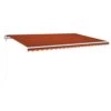 VIDAXL Auvent Automatique Capteur De Vent Led 500x350 Cm Orange Marron -Promos Le Jardin Vivant Magasin 6467160dd0a280.81199047