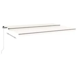 VIDAXL Auvent Manuel Rétractable 500x300 Cm Crème -Promos Le Jardin Vivant Magasin 6467160f601587.75367664