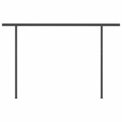 VIDAXL Auvent Automatique Rétractable Poteaux 4x3,5 M Orange Marron -Promos Le Jardin Vivant Magasin 64671619d0c750.87661256