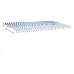 VIDAXL Auvent Automatique Capteur De Vent Led 600x350 Cm Bleu Et Blanc 11 VIDAXL Auvent Automatique Capteur De Vent Led 600x350 Cm Bleu Et Blanc -Promos Le Jardin Vivant Magasin 6467161e50b8f2.31547449