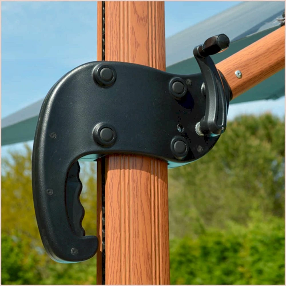 Parasol Déporté Ecru + Dalle Et Housse L400xh272xl300 - Gabin - Cezare 5 Parasol Déporté Ecru + Dalle Et Housse L400xh272xl300 - Gabin - Cezare – Image 3