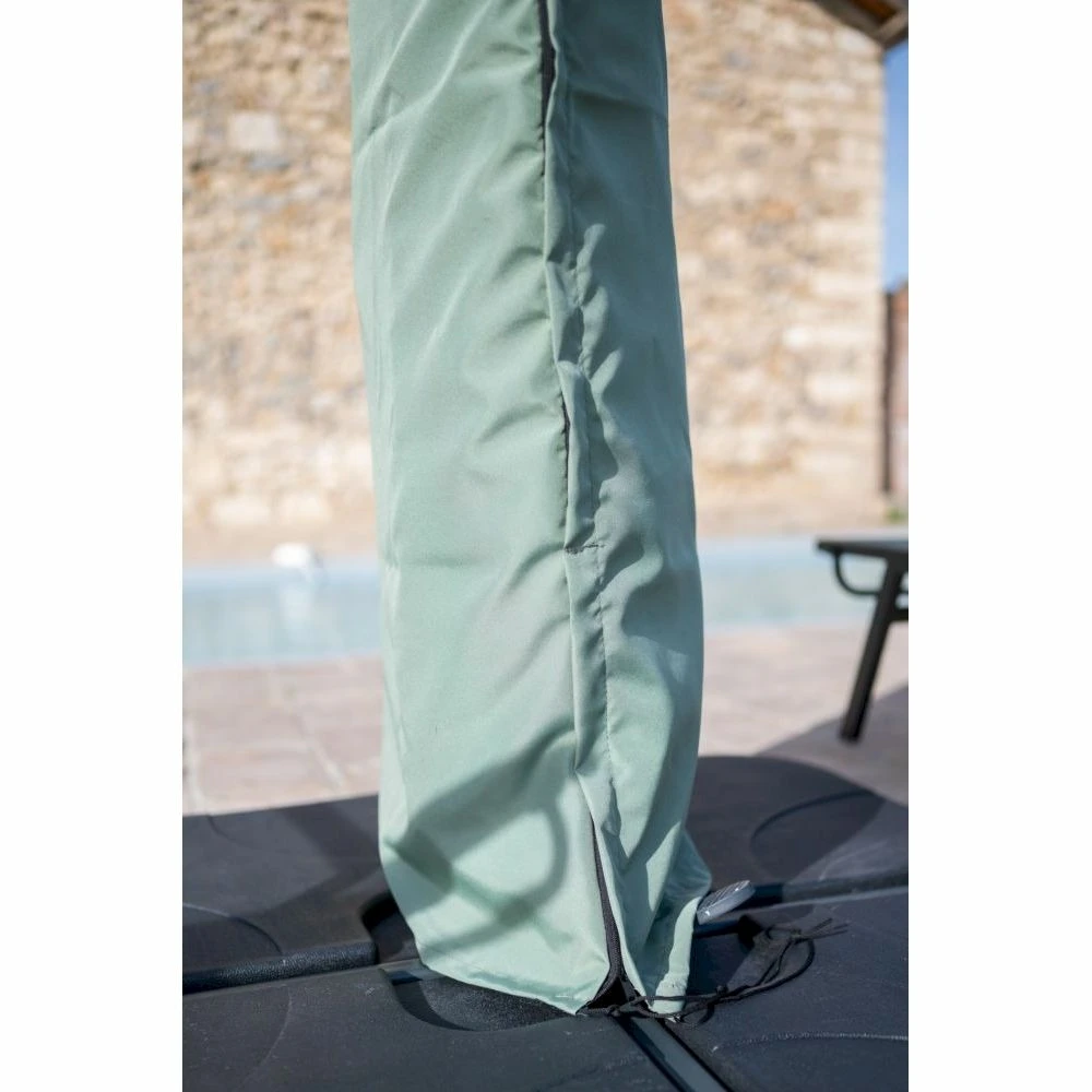 Parasol Déporté Ecru + Dalle Et Housse L400xh272xl300 - Gabin - Cezare 4 Parasol Déporté Ecru + Dalle Et Housse L400xh272xl300 - Gabin - Cezare – Image 2