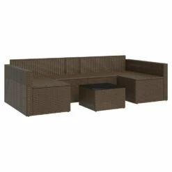 VIDAXL Salon De Jardin 2 Pcs Avec Coussins Marron Résine Tressée -Promos Le Jardin Vivant Magasin 646d11dd76ab64.74556943