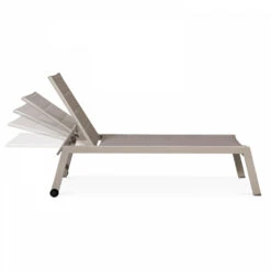 Lot De 2 Bains De Soleils En Aluminium Taupe -Promos Le Jardin Vivant Magasin 646e01184fe878.50915964