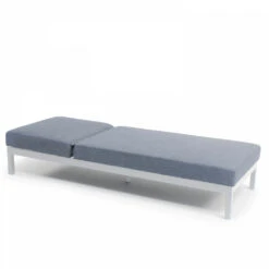 Ensemble Bain De Soleil Avec Tablette En Aluminium Blanc -Promos Le Jardin Vivant Magasin 646e011fdb5639.99629113