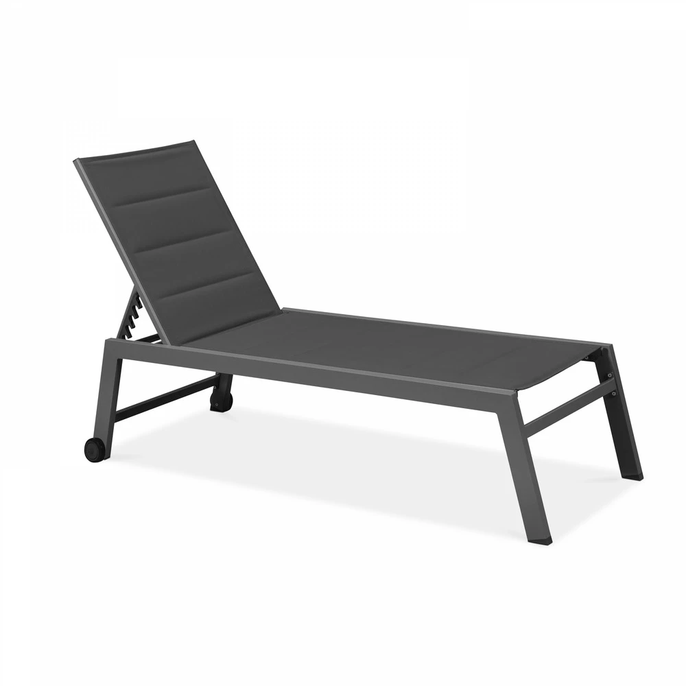 Lot De 2 Bains De Soleil En Aluminium Gris 4 Lot De 2 Bains De Soleil En Aluminium Gris – Image 2