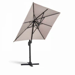 Parasol Déporté 2x3 M Et 4 Dalles Lestées Aluminium Taupe -Promos Le Jardin Vivant Magasin 646e58e2e3a369.85815962