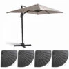 Parasol Déporté 2x3 M Et 4 Dalles Lestées Aluminium Taupe 1 Parasol Déporté 2x3 M Et 4 Dalles Lestées Aluminium Taupe -Promos Le Jardin Vivant Magasin 646e58e3238f59.74041903
