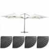 Double Parasol Déporté 3m Et 4 Dalles Lestées Aluminium Blanc 2 Double Parasol Déporté 3m Et 4 Dalles Lestées Aluminium Blanc -Promos Le Jardin Vivant Magasin 646e58f03edfd0.72126935