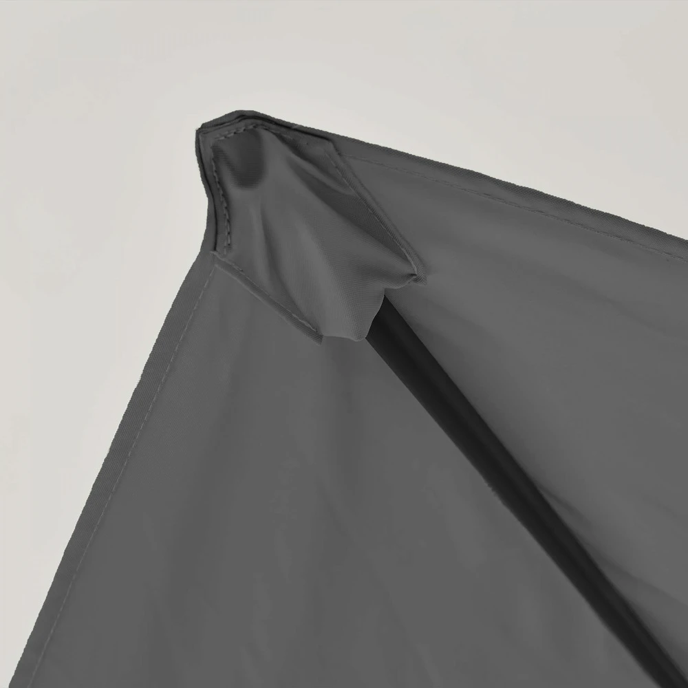 Parasol Déporté 3x4m Et 4 Dalles à Remplir Aluminium Gris 8 Parasol Déporté 3x4m Et 4 Dalles à Remplir Aluminium Gris – Image 6