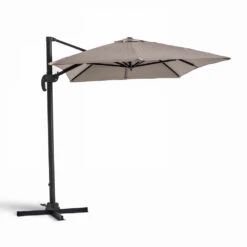 Parasol Déporté 2x3m En Aluminium Taupe -Promos Le Jardin Vivant Magasin 646e5919e2a9d5.38447340