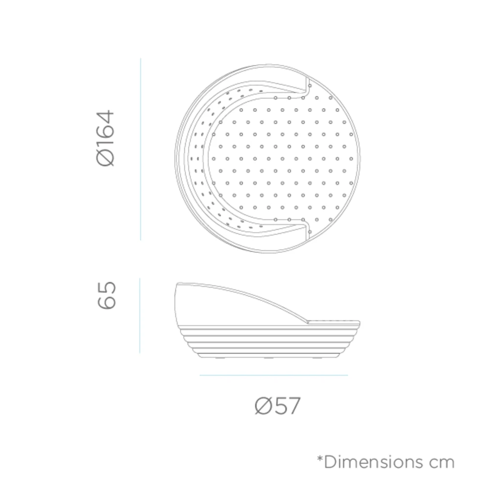 Lit De Jardin Formentera ø164cm - Blanc 5 Lit De Jardin Formentera ø164cm - Blanc – Image 3