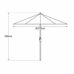 Hapuna - Parasol Droit Rond Diamètre 2,70 Mètres Inclinable - Aluminium - Protection Uv - Ouverture Facile, Manivelle 9 Hapuna - Parasol Droit Rond Diamètre 2,70 Mètres Inclinable - Aluminium - Protection Uv - Ouverture Facile, Manivelle -Promos Le Jardin Vivant Magasin 646f55067f1694.99314313