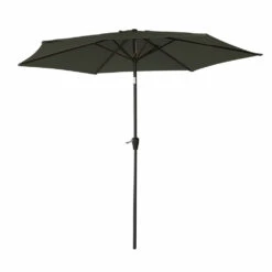 Hapuna - Parasol Droit Rond Diamètre 2,70 Mètres Inclinable - Aluminium - Protection Uv - Ouverture Facile, Manivelle