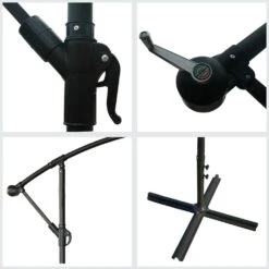 Oahu - Parasol Déporté Rond Diamètre 3 Mètres - Acier - Housse De Rangement - Protection Uv - Ouverture Facile -Promos Le Jardin Vivant Magasin 646f55093138d8.54079001