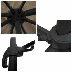 Oahu - Parasol Déporté Avec Housse De Rangement - Inclinable Rotatif Et Rabattable - Protection Uv - Ouverture Facile - Taupe 3x3m 8 Oahu - Parasol Déporté Avec Housse De Rangement - Inclinable Rotatif Et Rabattable - Protection Uv - Ouverture Facile - Taupe 3x3m -Promos Le Jardin Vivant Magasin 646f550a952333.95687803