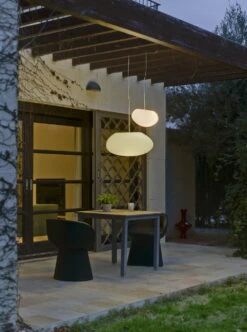 Suspension Petra 40 Ovale 40x29x20cm - Blanc -Promos Le Jardin Vivant Magasin 646fa6782c8452.70009013