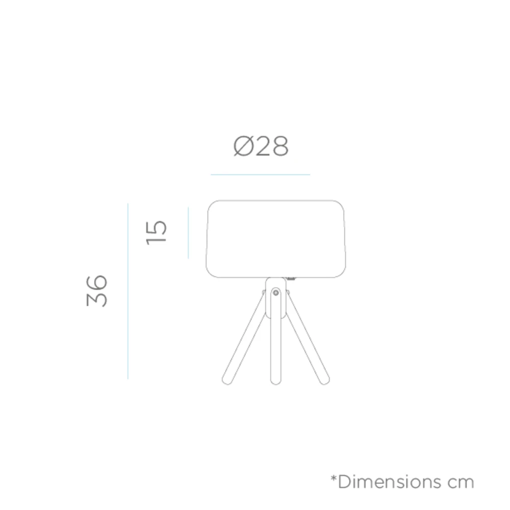 Lampe De Table Chloe 35 Trépied En Bois Batterie Rechargeable Led Rgb Avec Télécommande Hauteur 36cm 6 Lampe De Table Chloe 35 Trépied En Bois Batterie Rechargeable Led Rgb Avec Télécommande Hauteur 36cm – Image 4