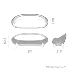 Canapé De Jardin Lumineux Jamaica 3 Places Lumière Blanche Froide Par Câble 210x81,5x80,5cm -Promos Le Jardin Vivant Magasin 646fad868de2a1.94941064