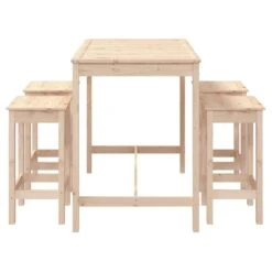 VIDAXL Ensemble De Bar De Jardin 5 Pcs Bois De Pin Massif 13 VIDAXL Ensemble De Bar De Jardin 5 Pcs Bois De Pin Massif -Promos Le Jardin Vivant Magasin 6470a720dafff9.31545438