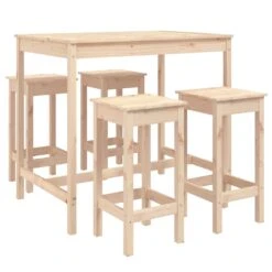 VIDAXL Ensemble De Bar De Jardin 5 Pcs Bois De Pin Massif 10 VIDAXL Ensemble De Bar De Jardin 5 Pcs Bois De Pin Massif -Promos Le Jardin Vivant Magasin 6470a720ec22e0.45823022