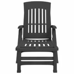 VIDAXL Chaise Longue Pliable Avec Roues Anthracite Pp -Promos Le Jardin Vivant Magasin 6470a72b1235e9.73168520