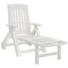 VIDAXL Chaise Longue Pliable Avec Roues Blanc Pp 2 VIDAXL Chaise Longue Pliable Avec Roues Blanc Pp -Promos Le Jardin Vivant Magasin 6470a72c9376f3.21473543