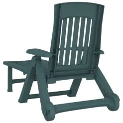 VIDAXL Chaise Longue Pliable Avec Roues Vert Pp 13 VIDAXL Chaise Longue Pliable Avec Roues Vert Pp -Promos Le Jardin Vivant Magasin 6470a72d534273.17985752
