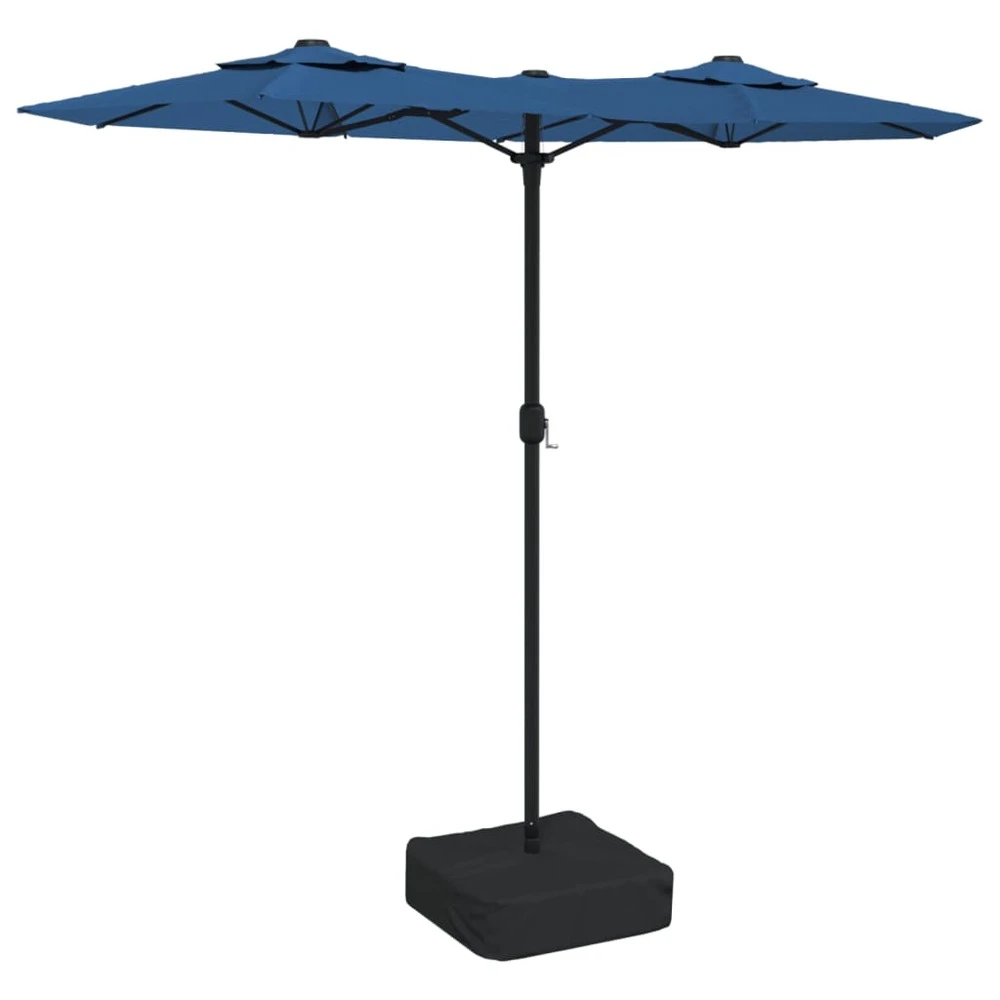 VIDAXL Parasol à Double Tête Bleu Azuré 316x240 Cm 4 VIDAXL Parasol à Double Tête Bleu Azuré 316x240 Cm – Image 2