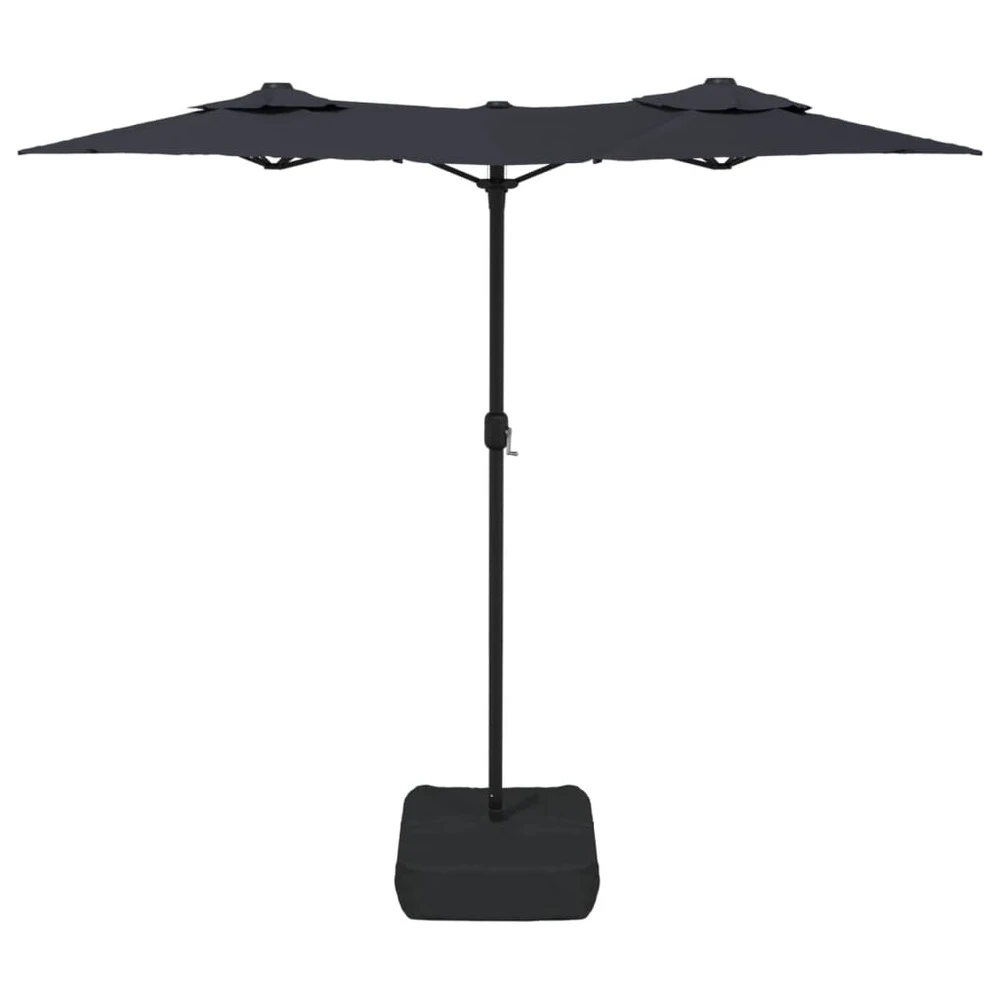VIDAXL Parasol à Double Tête Avec Led Noir 316x240 Cm 7 VIDAXL Parasol à Double Tête Avec Led Noir 316x240 Cm – Image 5