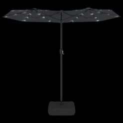 VIDAXL Parasol à Double Tête Avec Led Noir 316x240 Cm 14 VIDAXL Parasol à Double Tête Avec Led Noir 316x240 Cm -Promos Le Jardin Vivant Magasin 6470a7324ffb61.96651051