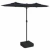 VIDAXL Parasol à Double Tête Avec Led Noir 316x240 Cm