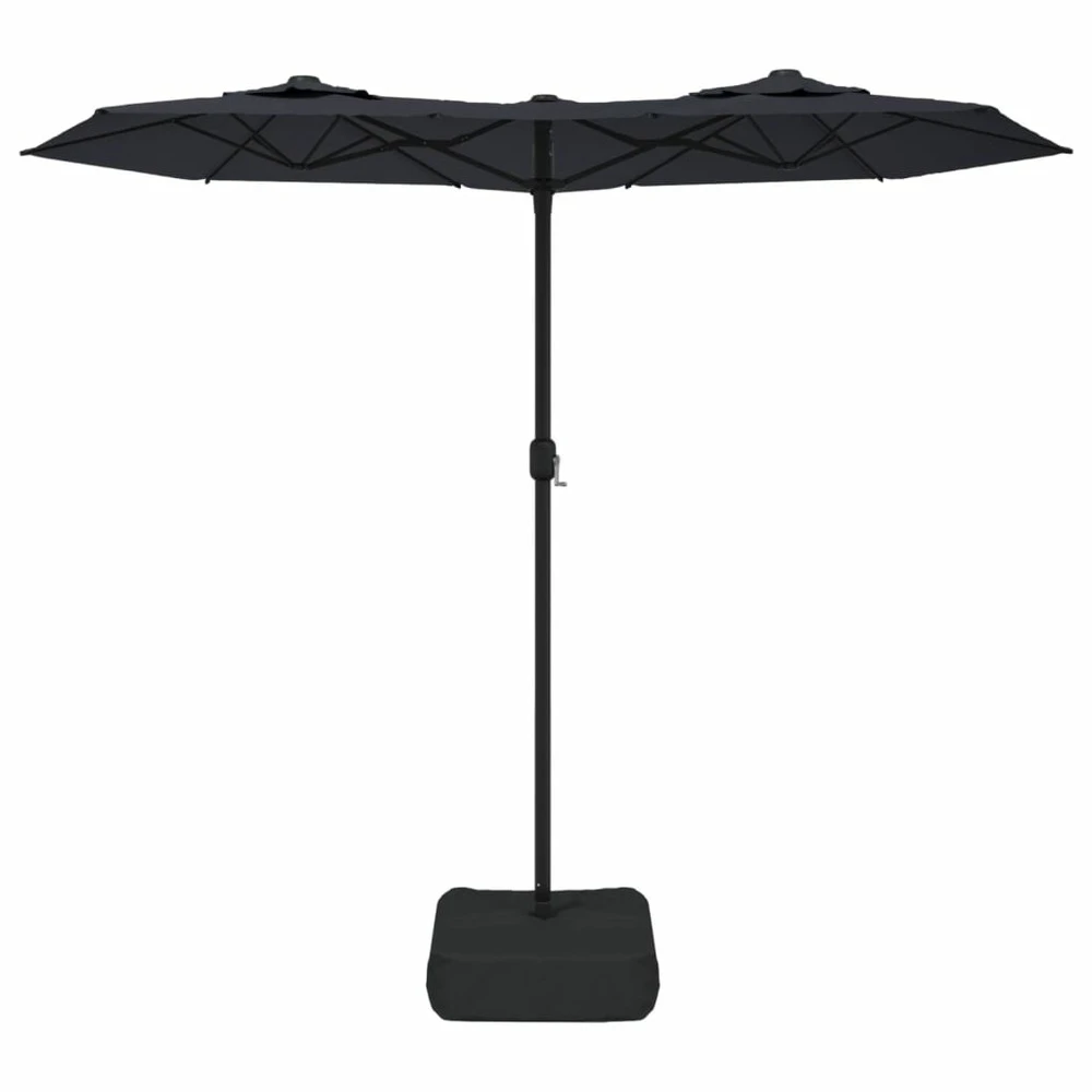 VIDAXL Parasol à Double Tête Avec Led Noir 316x240 Cm 6 VIDAXL Parasol à Double Tête Avec Led Noir 316x240 Cm – Image 4