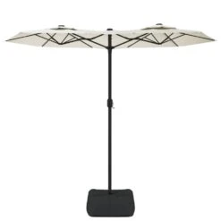VIDAXL Parasol à Double Tête Blanc Sable 316x240 Cm -Promos Le Jardin Vivant Magasin 6470a734ae61f4.40122906