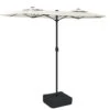 VIDAXL Parasol à Double Tête Blanc Sable 316x240 Cm -Promos Le Jardin Vivant Magasin 6470a734b67c55.80519835