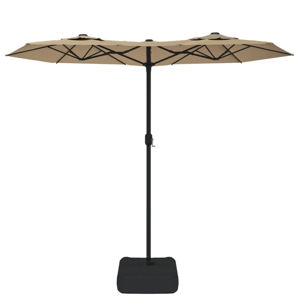 VIDAXL Parasol à Double Tête Taupe 316x240 Cm 5 VIDAXL Parasol à Double Tête Taupe 316x240 Cm – Image 3