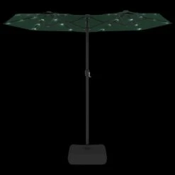 VIDAXL Parasol à Double Tête Avec Led Vert 316x240 Cm 14 VIDAXL Parasol à Double Tête Avec Led Vert 316x240 Cm -Promos Le Jardin Vivant Magasin 6470a73910aac9.67936956