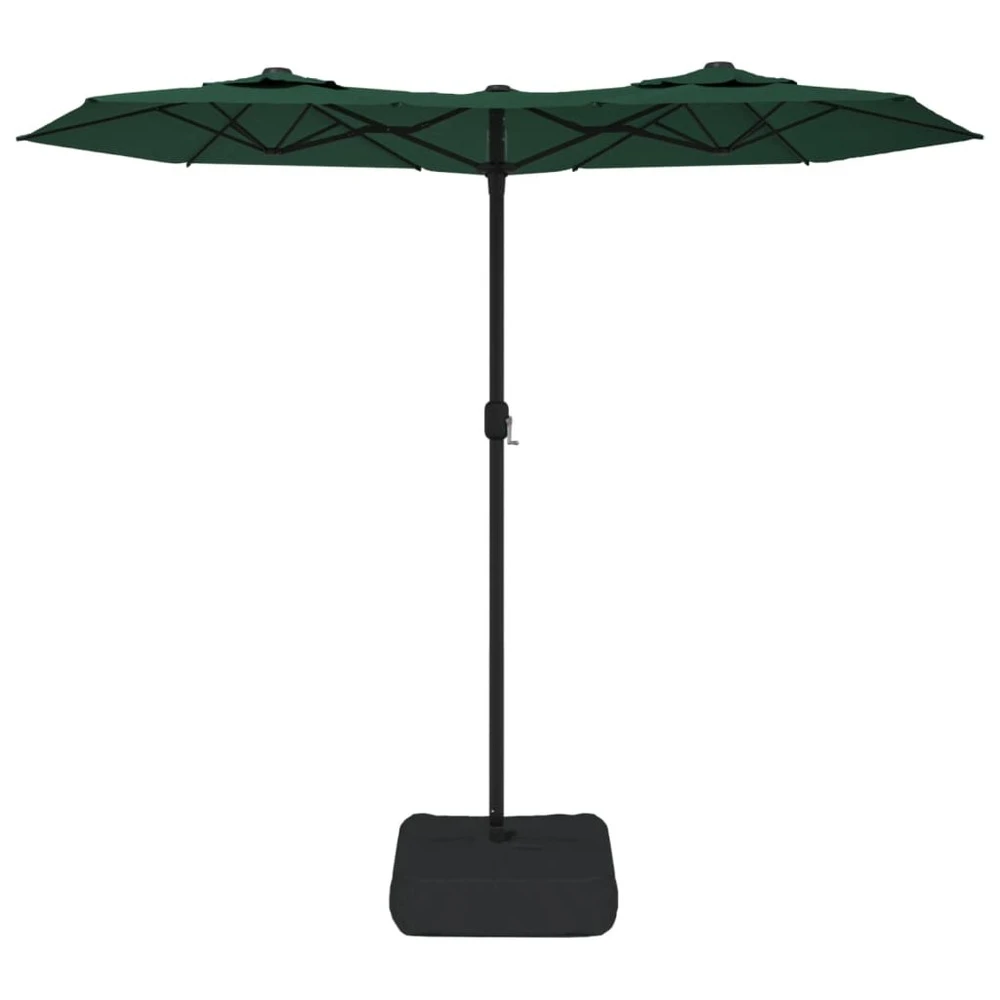VIDAXL Parasol à Double Tête Avec Led Vert 316x240 Cm 6 VIDAXL Parasol à Double Tête Avec Led Vert 316x240 Cm – Image 4
