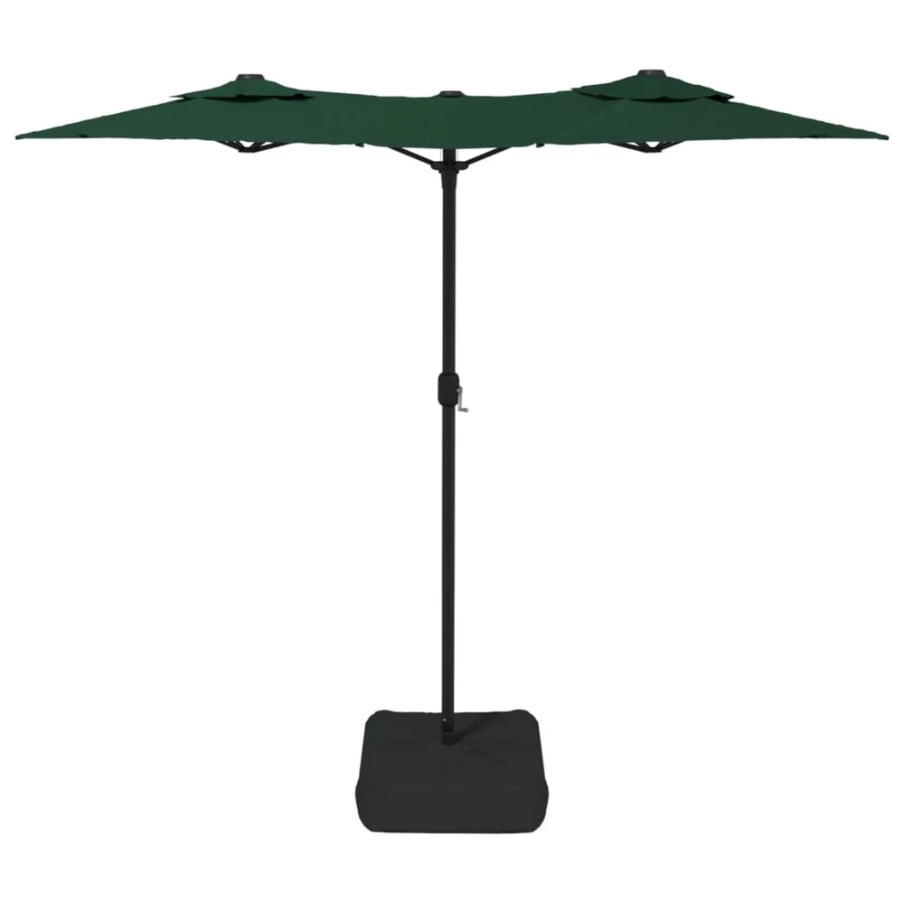 VIDAXL Parasol à Double Tête Avec Led Vert 316x240 Cm 7 VIDAXL Parasol à Double Tête Avec Led Vert 316x240 Cm – Image 5