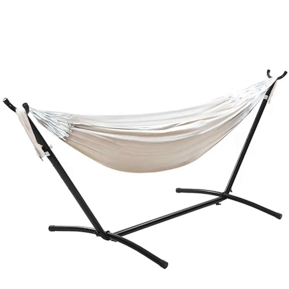 Mercury Hamac En Coton Avec Support En Acier De Dimensions 270x120x80cm, Capacité Maximale En 110kg 3 Mercury Hamac En Coton Avec Support En Acier De Dimensions 270x120x80cm, Capacité Maximale En 110kg