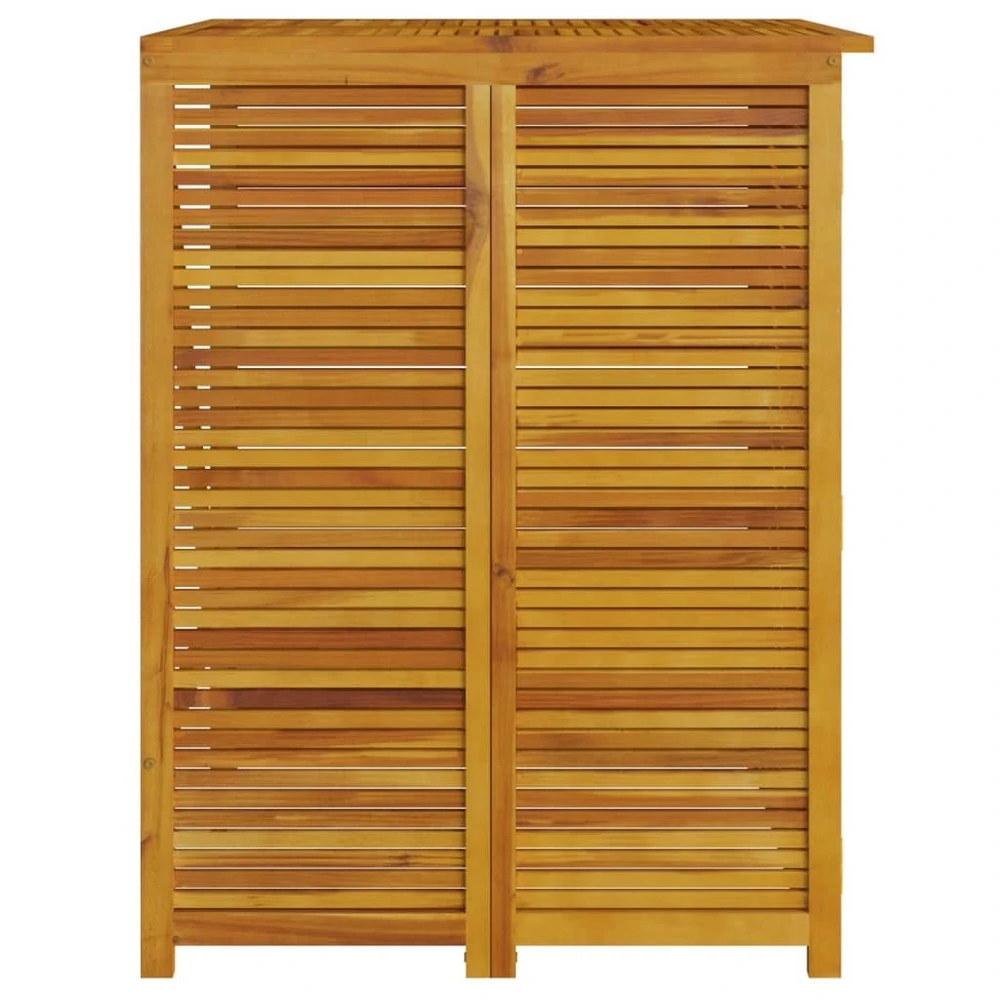 VIDAXL Abri à Poubelle Double 140x89x117 Cm Bois Massif D'acacia 8 VIDAXL Abri à Poubelle Double 140x89x117 Cm Bois Massif D'acacia – Image 6