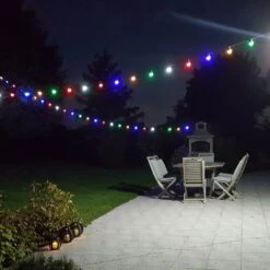 Guirlande Guinguette B22 Blanc Chaud - 10m - 10 Ampoules Interchangeables - Ip44 - Chromex -Promos Le Jardin Vivant Magasin 647890712daa12.37698107