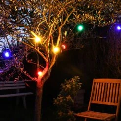 Guirlande Guinguette B22 Blanc Chaud - 10m - 10 Ampoules Interchangeables - Ip44 - Chromex -Promos Le Jardin Vivant Magasin 647890715342e1.69008085