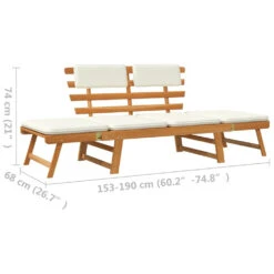 VIDAXL Banc De Jardin Avec Coussins 2-en-1 -Promos Le Jardin Vivant Magasin 6478dca3c561f4.56556029