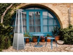 Parasol Chauffant Gaz "kheops" 13 Kw - Acier -Promos Le Jardin Vivant Magasin 6478f26a351398.03871054
