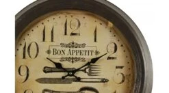 Horloge Ancienne Murale Bon Appétit 47cm - Fer - Blanc -Promos Le Jardin Vivant Magasin 6479de11b763f8.44977773